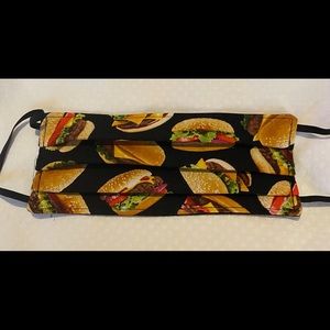 Fun, fun, fun! 100% cotton Cheeseburger mask!